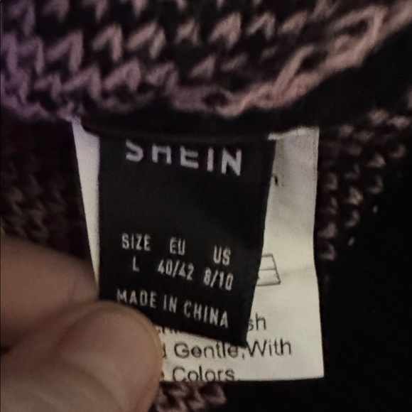 Pink and Black Cat Pattern Sweater - Picture 4 of 4